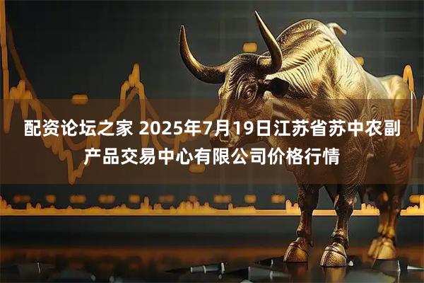 配资论坛之家 2025年7月19日江苏省苏中农副产品交易中心有限公司价格行情