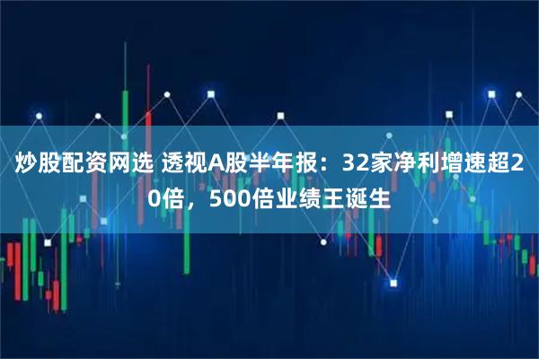炒股配资网选 透视A股半年报：32家净利增速超20倍，500倍业绩王诞生