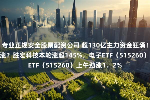 专业正规安全股票配资公司 超130亿主力资金狂涌！本轮PCB为何飙涨？胜宏科技本轮涨超145%，电子ETF（515260）上午劲涨1．2%